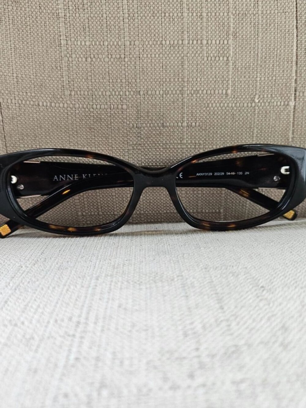 Vintage Anne Klein Women Eyeglasses Frame AKNY3129 Eyewear Dark Brown Tortoise - Picture 4 of 11